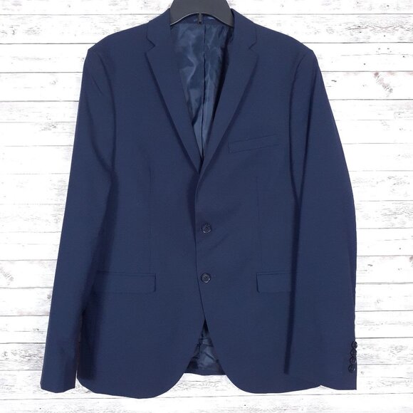 Selected Homme Other - Selected Homme Mens Sport Coat Jacket Sz 42R Navy 221A